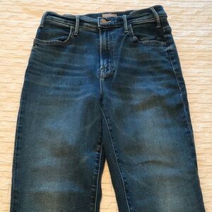 MOTHER Blue Denim Jeans Lil Hustler Ankle Sz 28 P